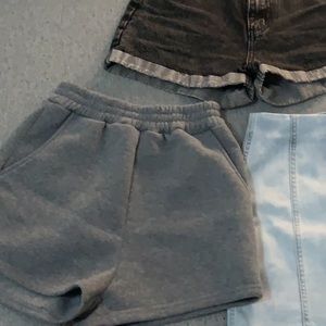 Grey athletic shorts